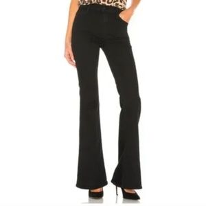 MOTHER The Doozy High-Rise Flared Jeans in Not Guilty (Black) Sz 26